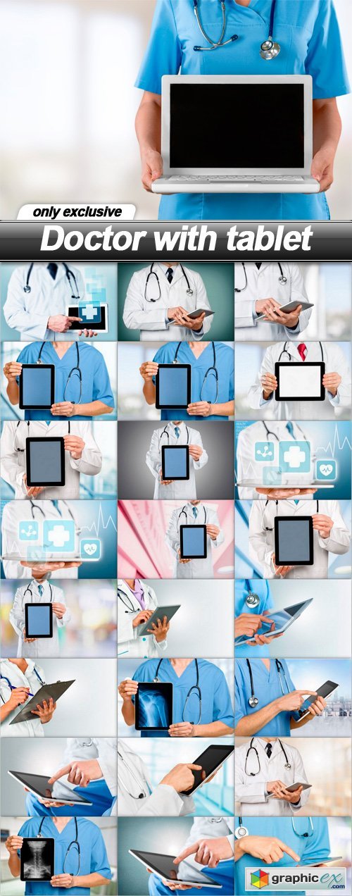 Doctor with tablet - 25 UHQ JPEG