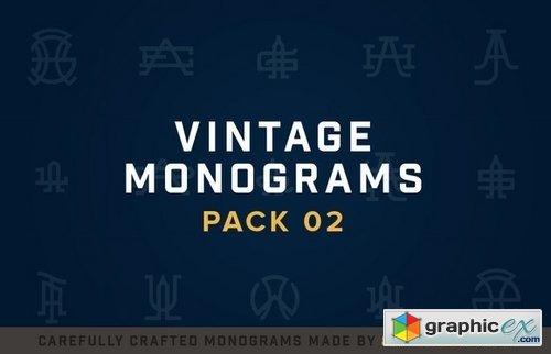 15 Vintage Monograms Pack 02