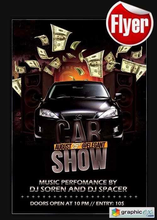Car Show Flyer Template + Facebook Cover