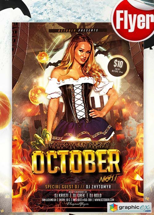 October Night Flyer Template