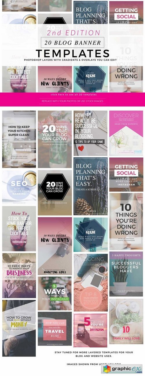 Blog Instagram Pinterest Banners