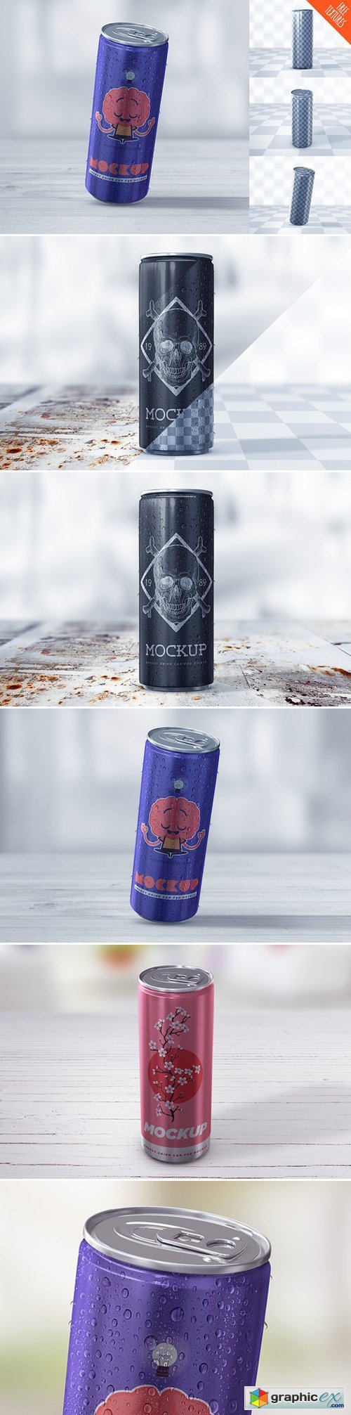 Energy Drink Can Mockup 415607