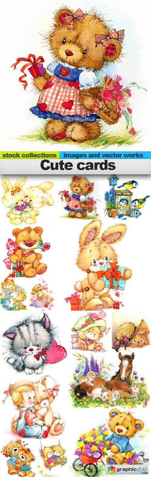 Cute cards 2, 15 x UHQ JPEG