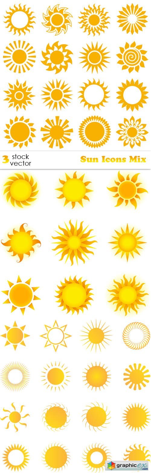 Vectors - Sun Icons Mix