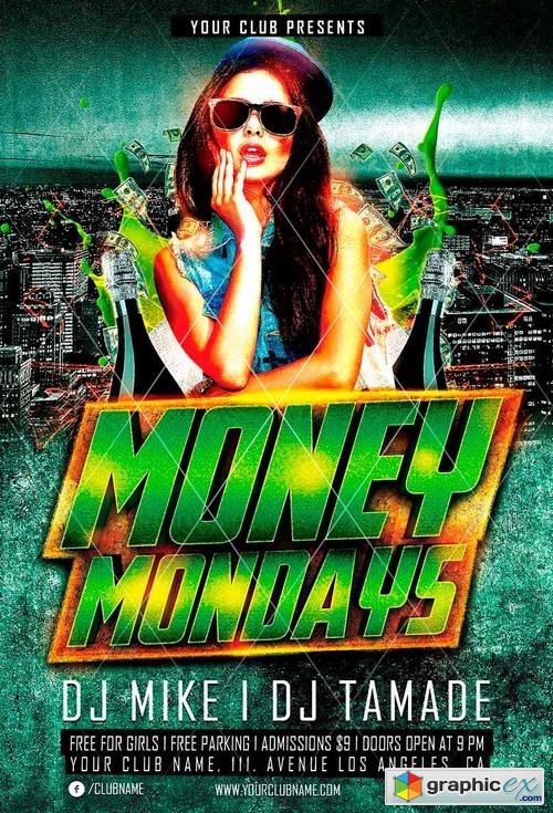 Money Monday Party Flyer Template