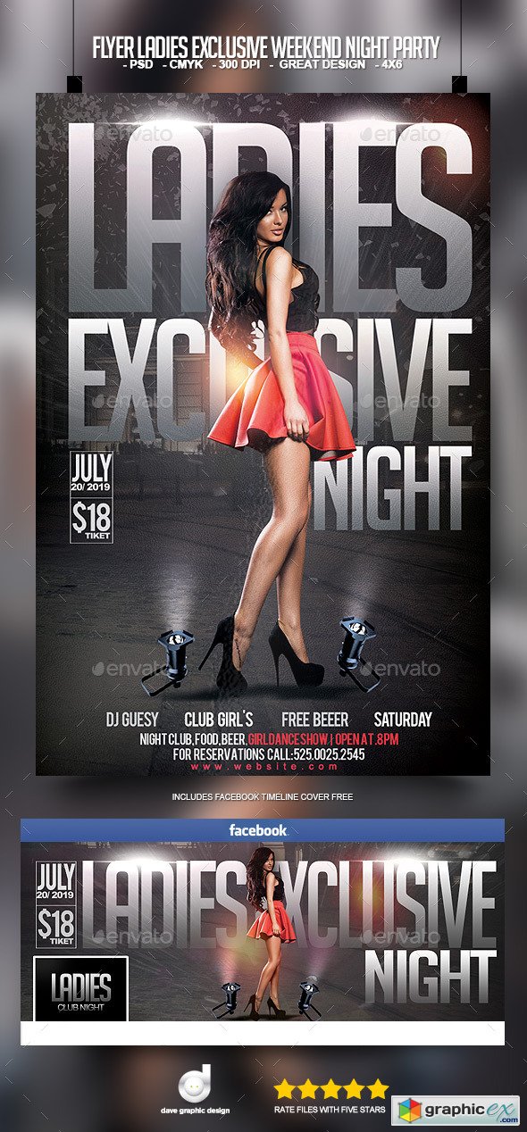 Flyer Ladies Exclusive Weekend Night Party