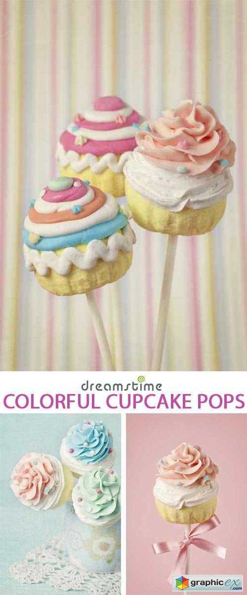 Colorful Cupcake Pops - 5xTIFF