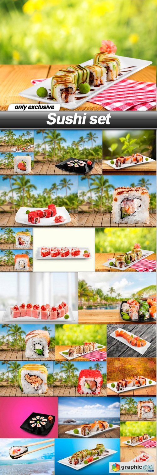Sushi set - 25 UHQ JPEG