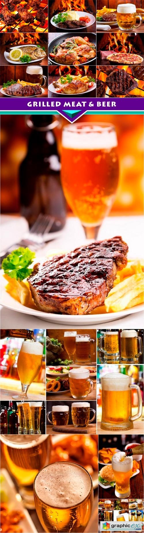 Grilled meat & beer 6x JPEG