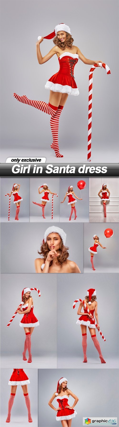Girl in Santa dress - 10 UHQ JPEG