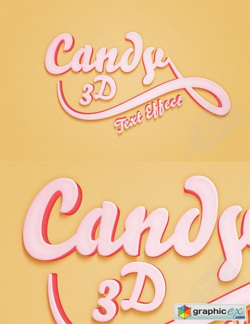 Candy 3D Text Effect