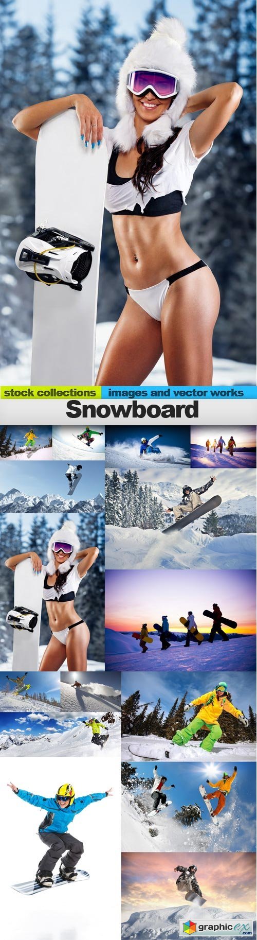 Snowboard, 15 x UHQ JPEG