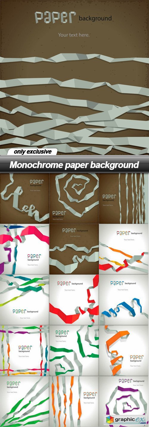 Monochrome paper background - 16 EPS