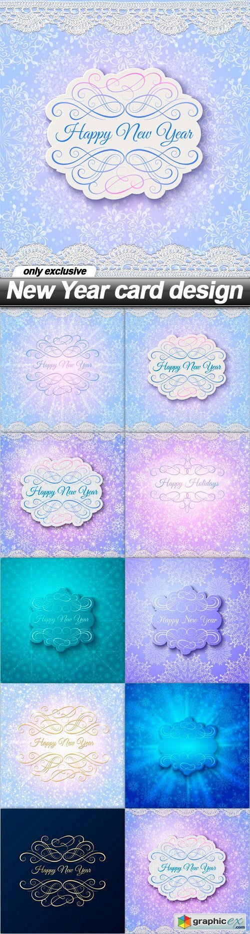 New Year card design - 10 EPS