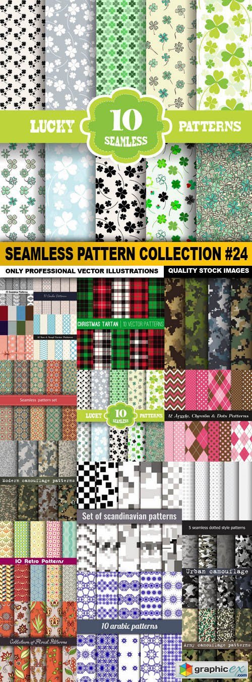 Seamless Pattern Collection #24 - 18 Vector