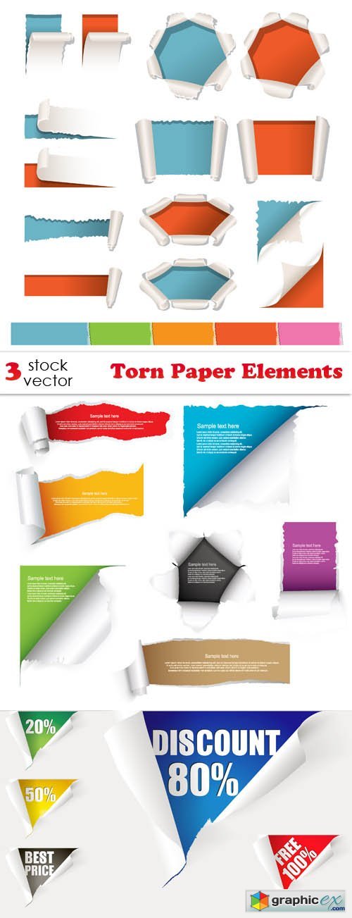 Vectors - Torn Paper Elements