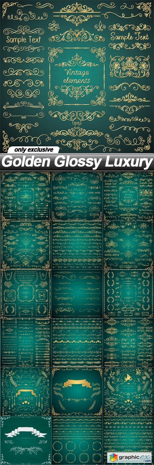 Golden Glossy Luxury - 18 EPS