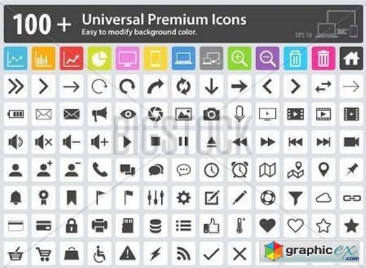 100+ Universal Premium Icons