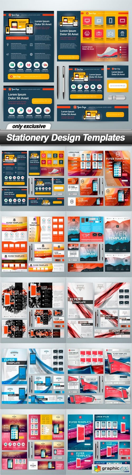 Stationery Design Templates - 10 EPS