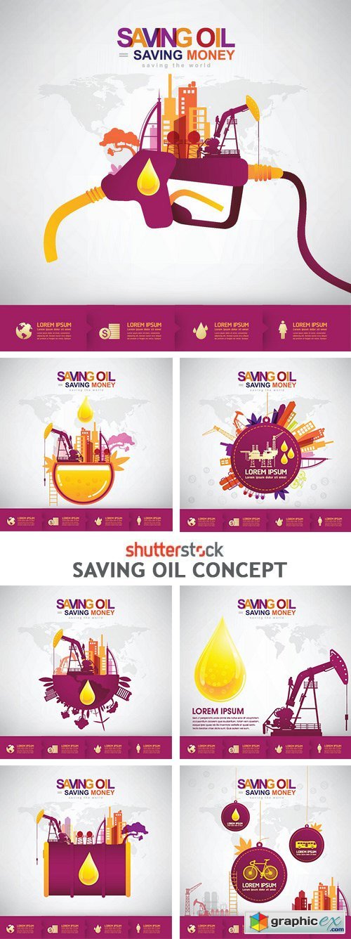 Saving Oil Concept - 11xEPS