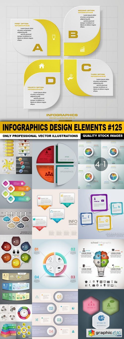 Infographics Design Elements #125 - 20 Vector