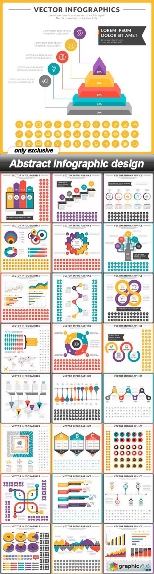 Abstract infographic design - 25 EPS