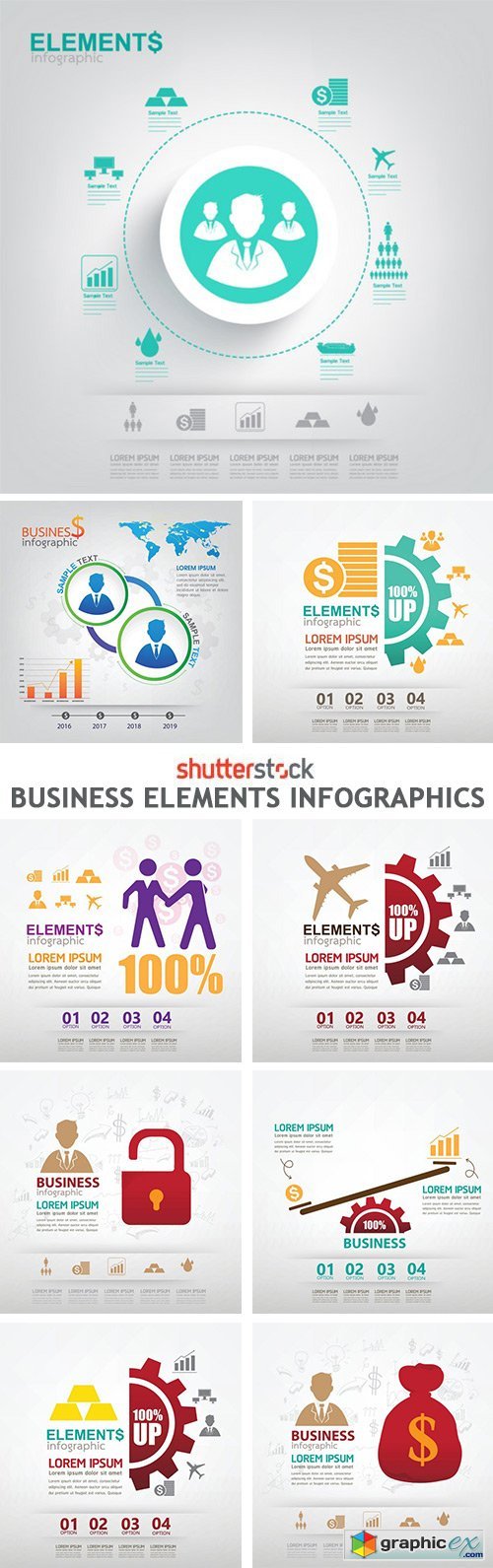 Business Elements Infographics - 13xEPS