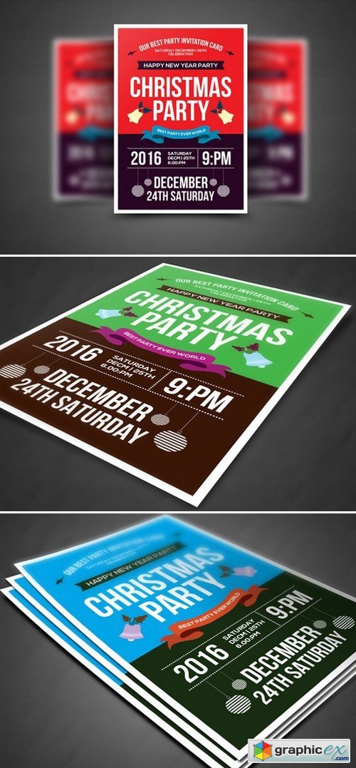 Christmas Party Flyer Template 432073