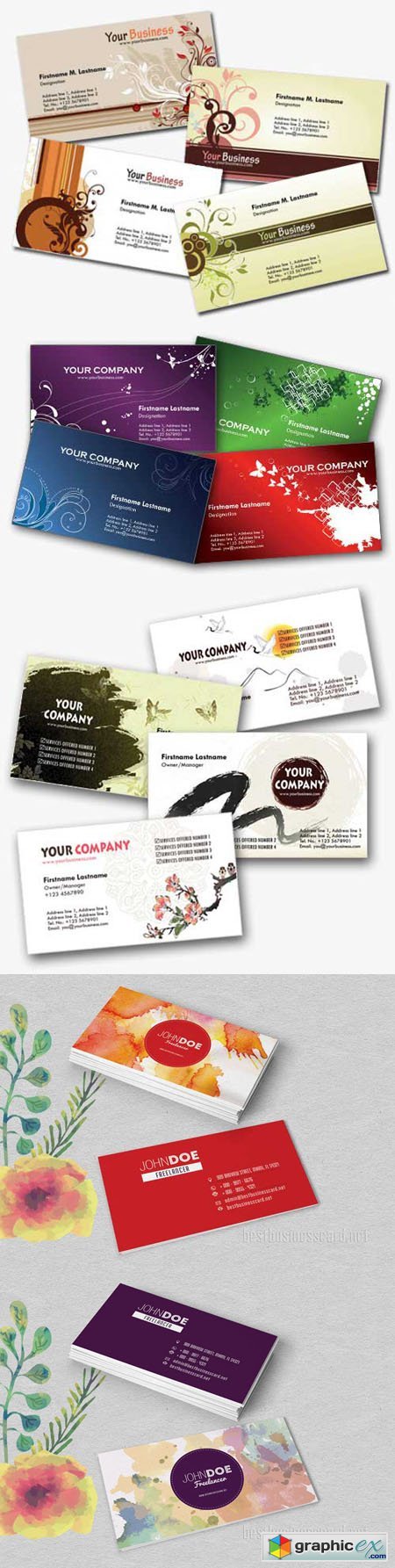12 Colorful Personal Business Card Templates