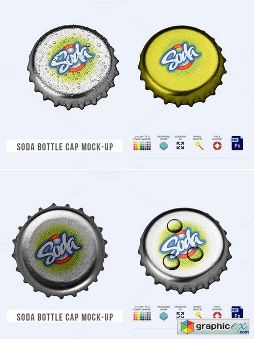 Soda Bottle Cap Mock-Up 430711