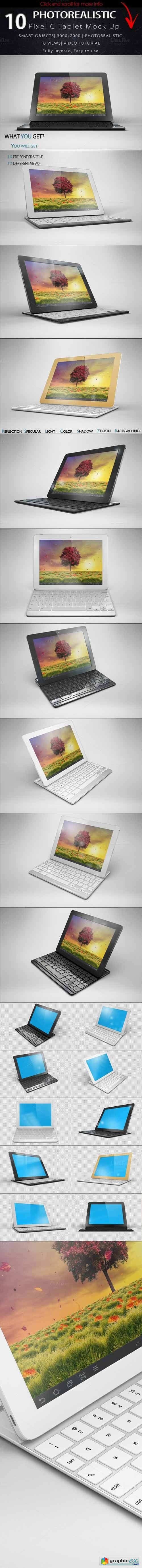BUNDLE Google Pixel C Tablet Mock Up