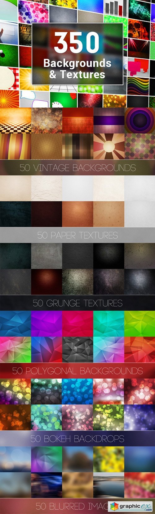 InkyDeals - 350 High-Res Digital Backgrounds & Textures with an Extended License
