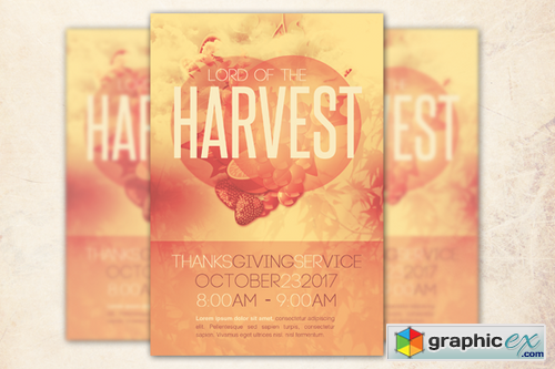Lord of the Harvest Church Flyer