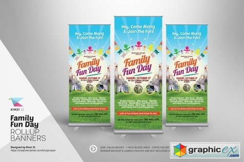 Family Fun Day Roll-up Banners
