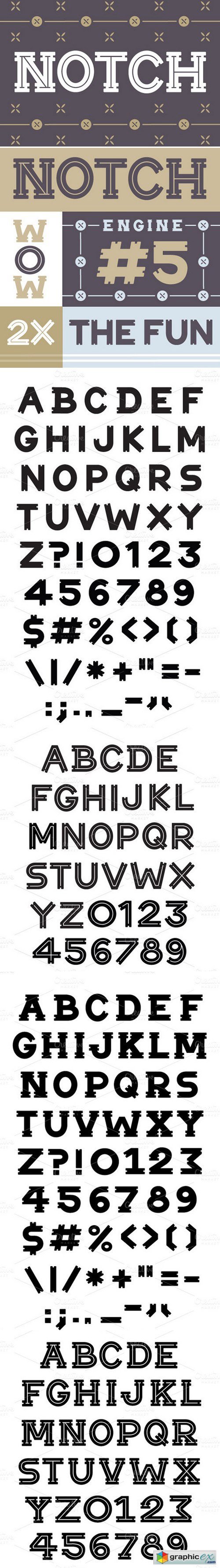 Notch Slab Serif Fonts