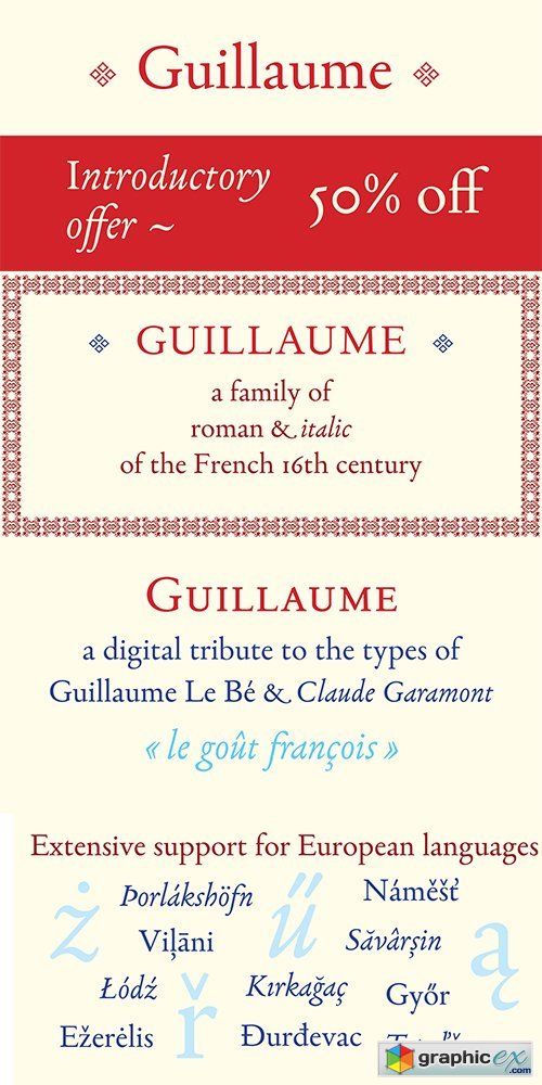 Guillaume Font Family - 2 FONTS