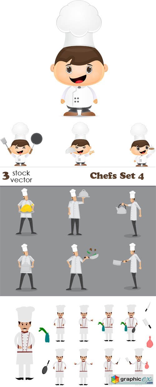 Vectors - Chefs Set 4