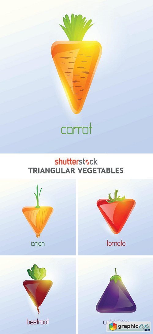 Triangular Vegetables - 6xEPS