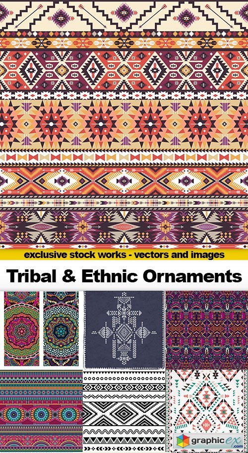 Tribal & Ethnic Ornaments, 25xEPS