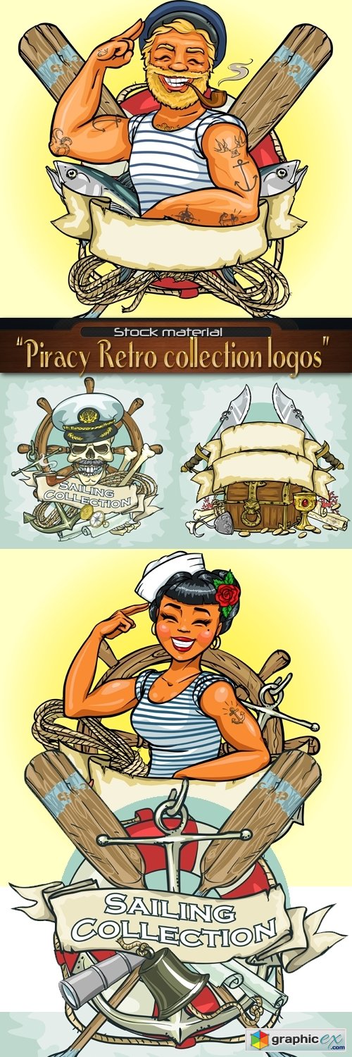 Piracy Retro collection logos