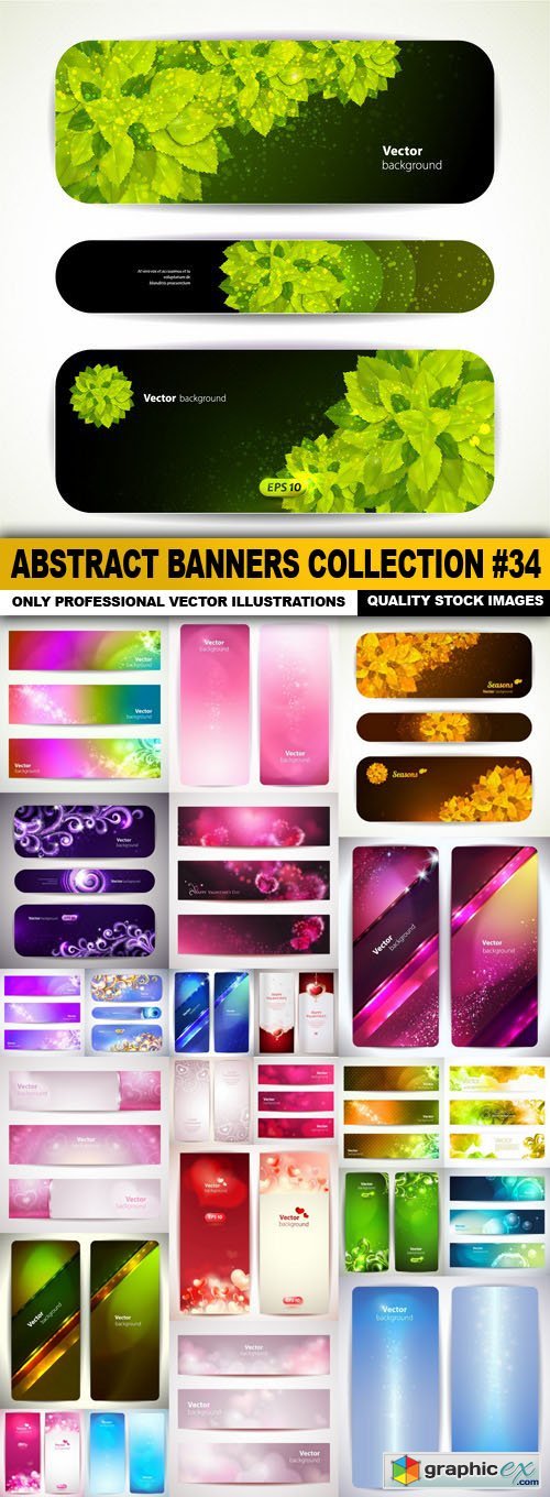 Abstract Banners Collection #34 - 24 Vectors