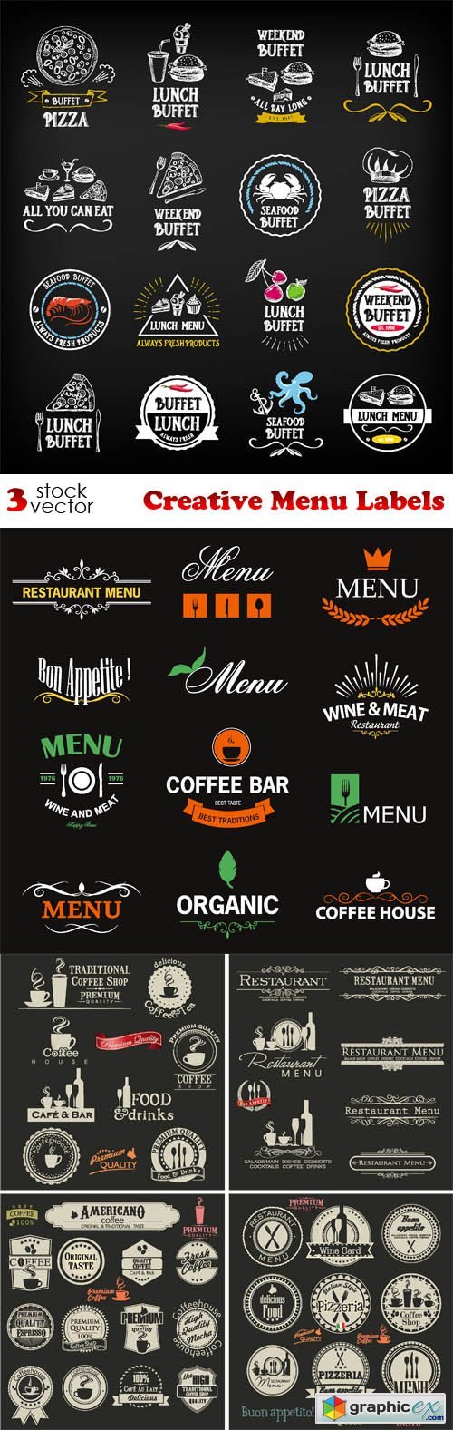 Vectors - Creative Menu Labels