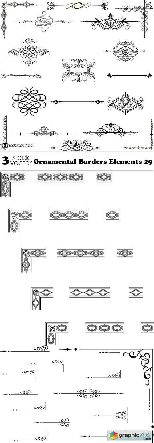 Vectors - Ornamental Borders Elements 29