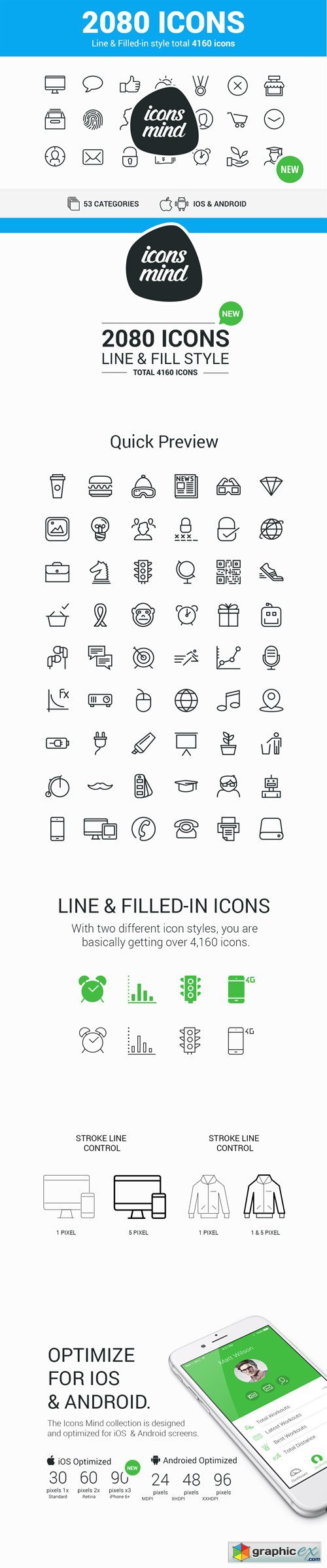 MightyDeals - 2000+ High-Quality Vector Icons (outline and filled)
