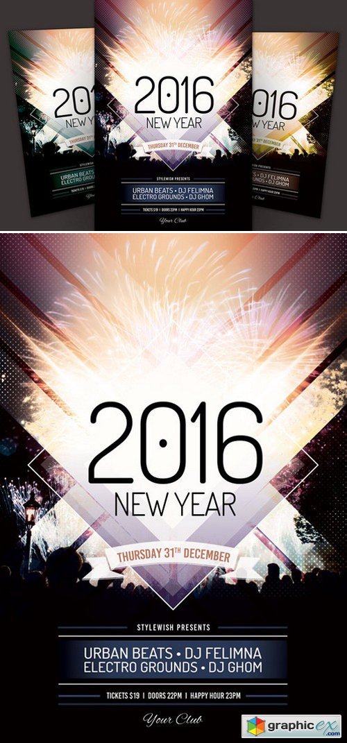 New Year Flyer Template 427528