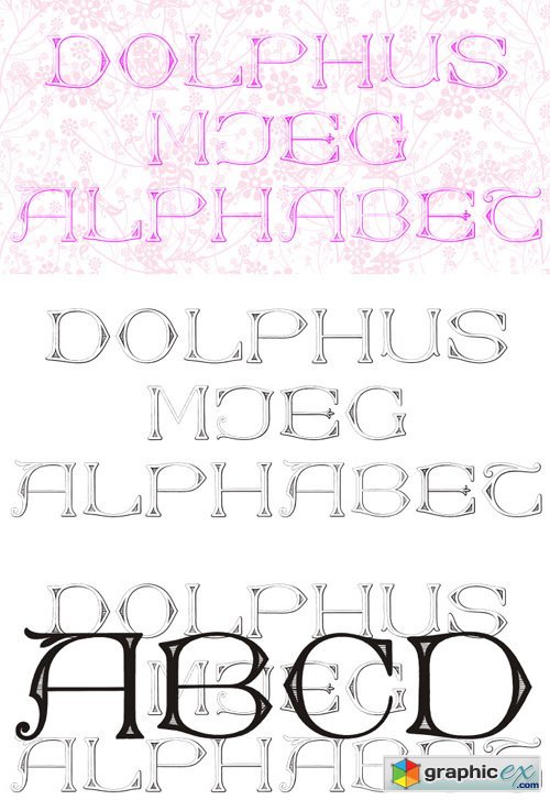 Dolphus-Mieg Alphabet Font