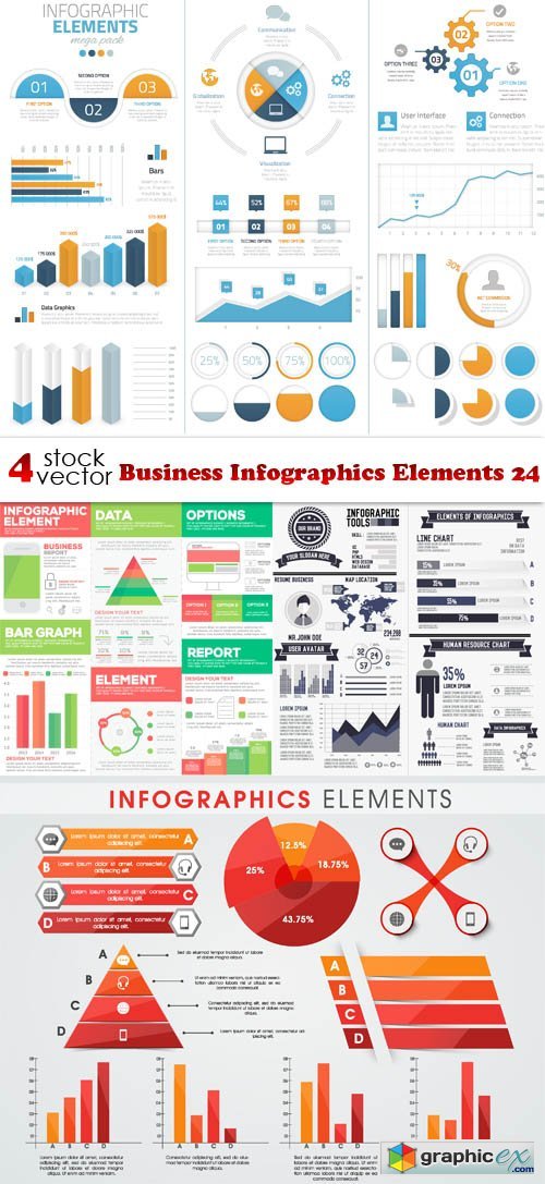 Vectors - Business Infographics Elements 24