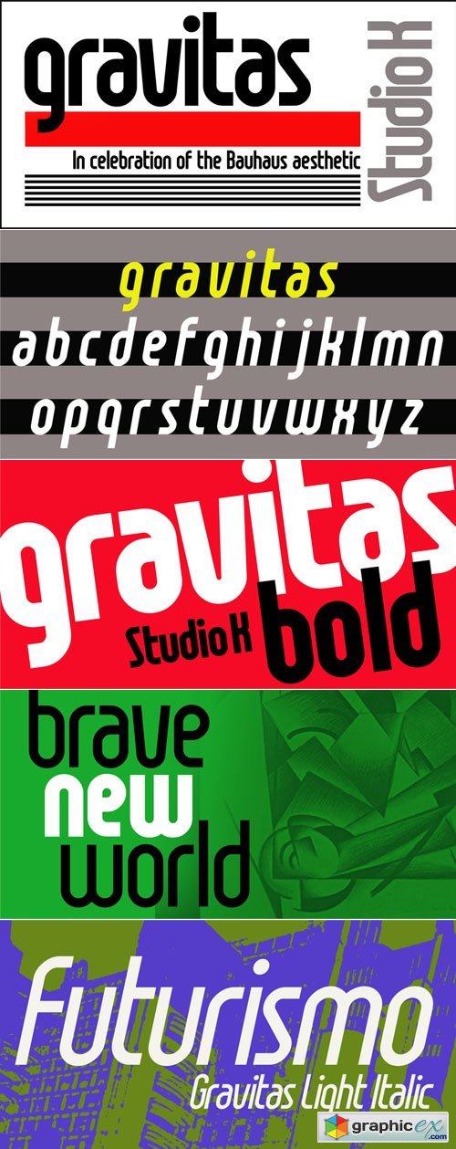 Gravitas Font Family - 6 Fonts