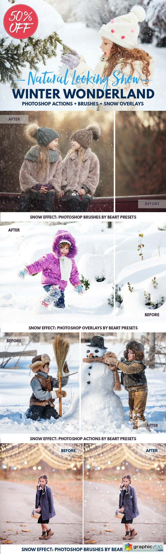 Snow Photoshop actions overlay brush