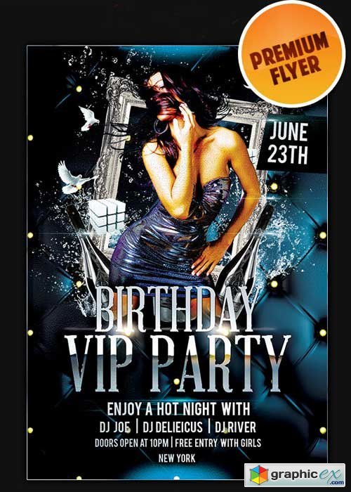 Birthday Bash Flyer Template + Facebook Cover